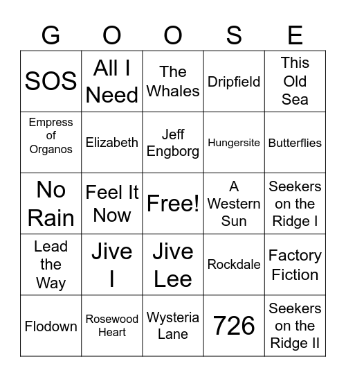 6.11.24 Goose Bingo Card