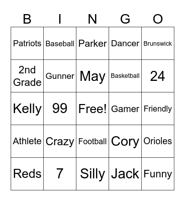 Maxddog B-Day Bingo Card