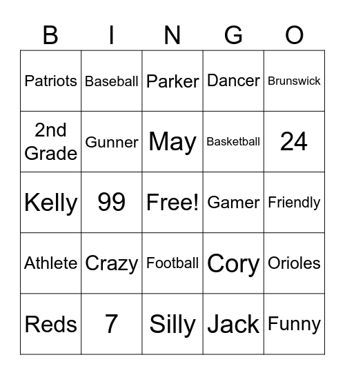 Maxddog B-Day Bingo Card