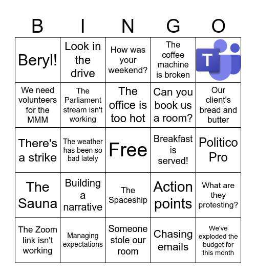 Acumen-isms Bingo Card