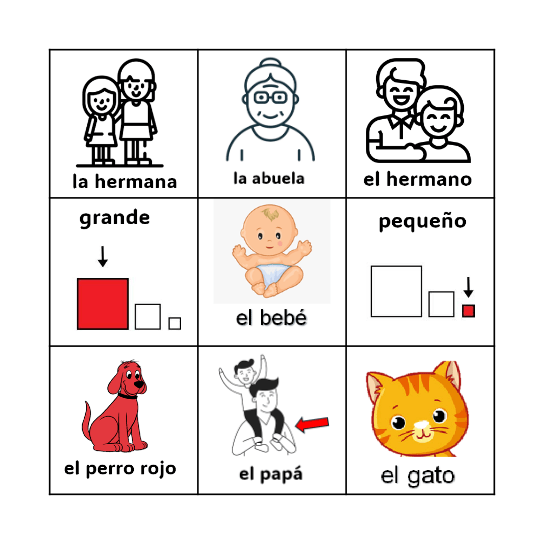 Lotería - La Familía Bingo Card