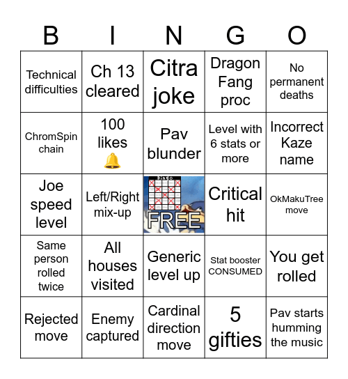 Youtube plays Fire Emblem Fates: Chapter 13 Re-Re-Rematch Bingo Card