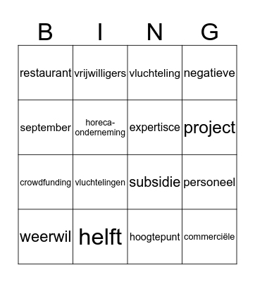 Bingo Card