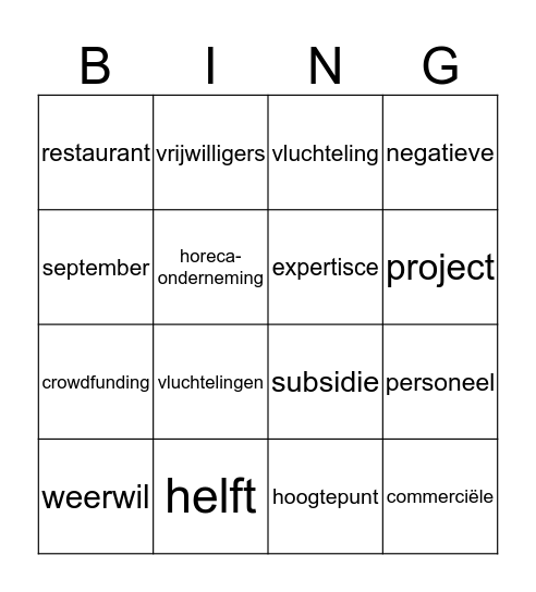 Bingo Card