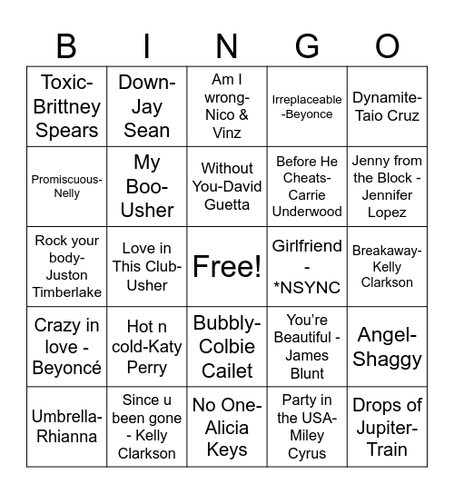 Leslie’s Bingo Card