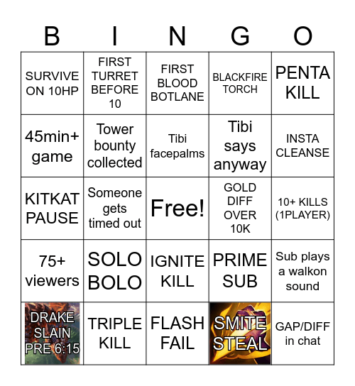 TIBI LPLOL2 CO-STREAM BINGO Card