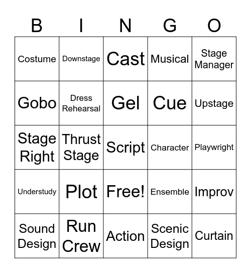 Drama Bingo! Bingo Card