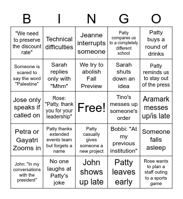 2024 Retreat Bingo Card