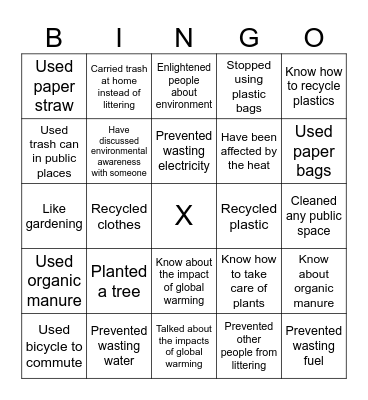 Are you aware??? Bingo Card