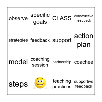 Practice-Based Coaching Bingo Card