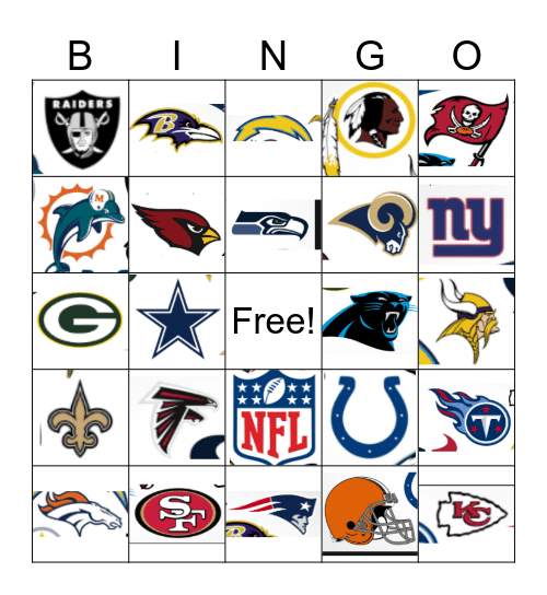 Football Party Bingo Card