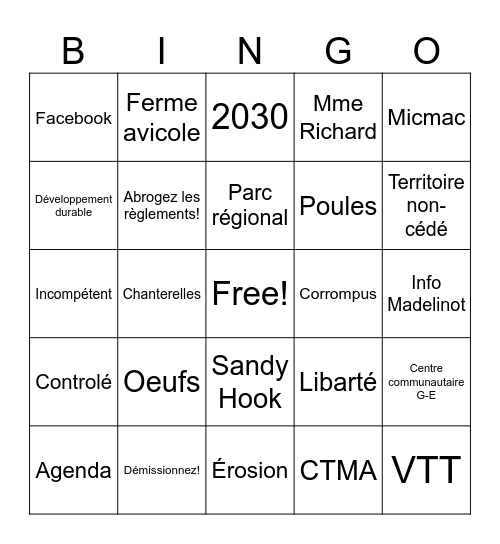 Bingo municipal Bingo Card