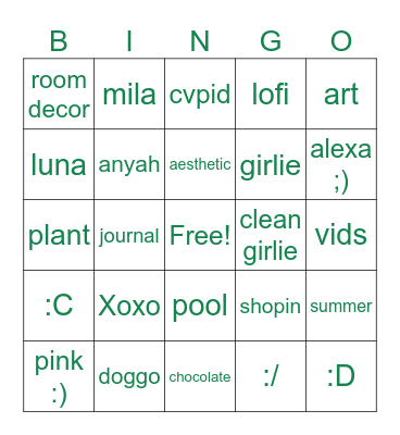 made by sloan       fam jam night!! Bingo Card