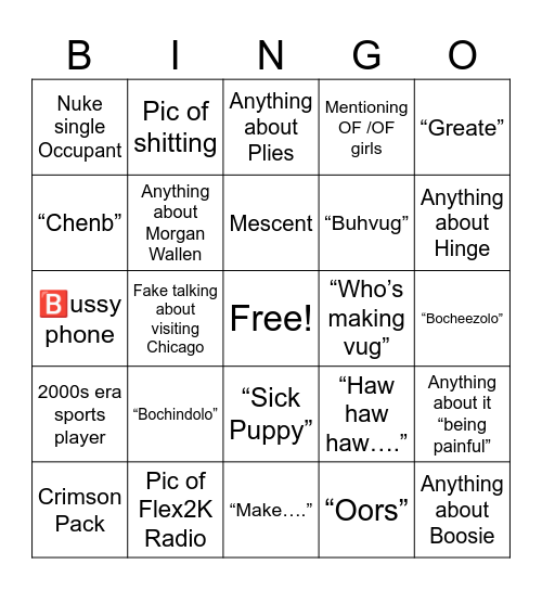 Daily Suth Bingo Card