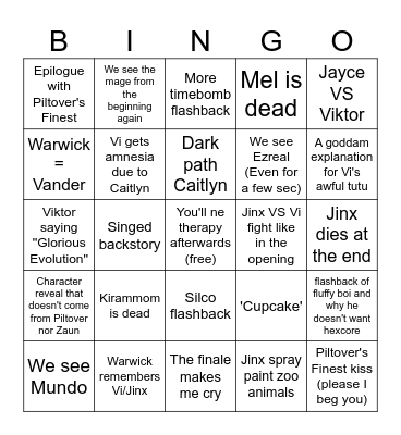 Arcane S2 Bingo Card :') Bingo Card