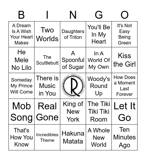 GAME THREE: DISNEY + (A) Bingo Card