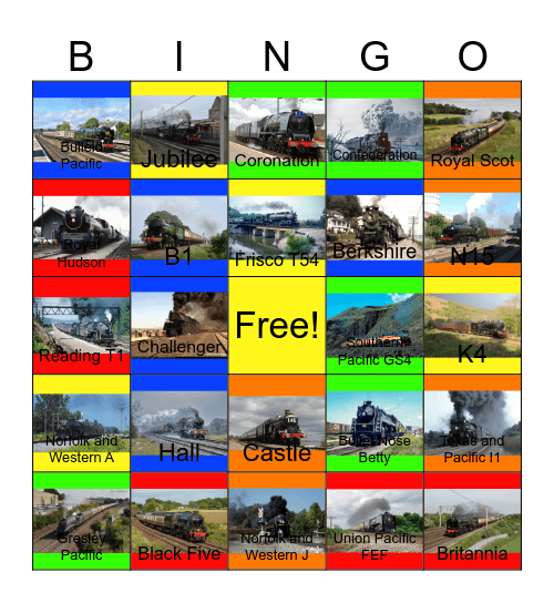 Decline and Return to Mainline Steam Bingo Card