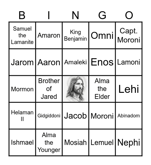 Book of Mormon Bingo Card