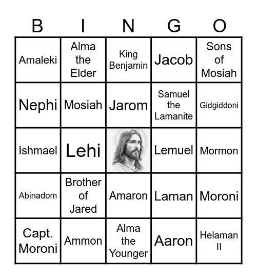 Book of Mormon Bingo Card