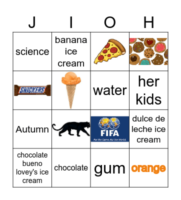 FIesta 2 Bingo Card