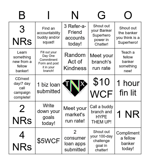 Day One Mentality ⚡ SuperBanker Bingo Card