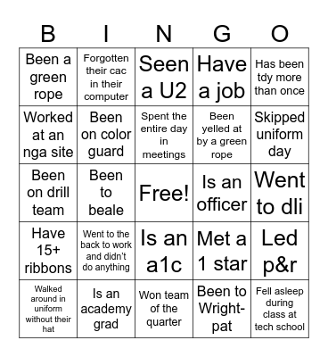 LA-943 BINGO Card