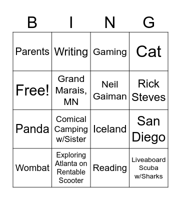 Tech Pubs Workshop Bingo Card