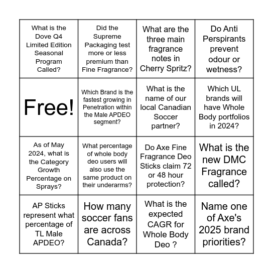 APDEO BINGO Card