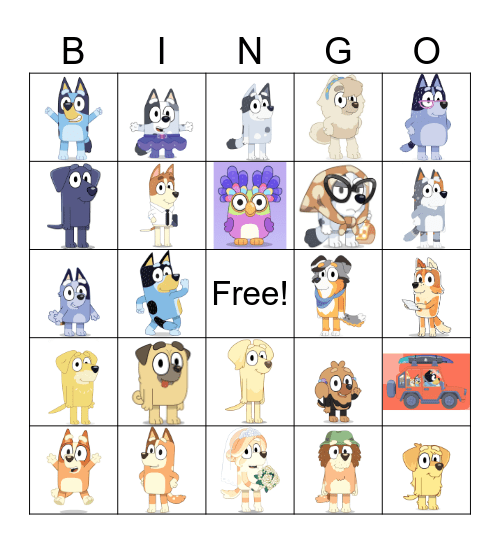 Bingo's Bingo Card