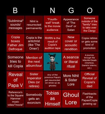 Rite Here Rite Now Bingo Card