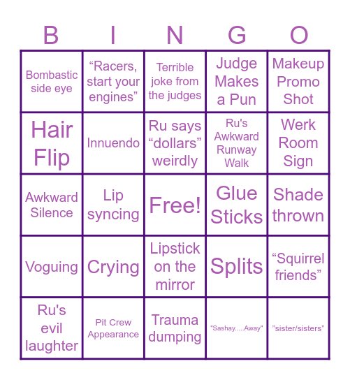 Shantay, You Play Bingo Card