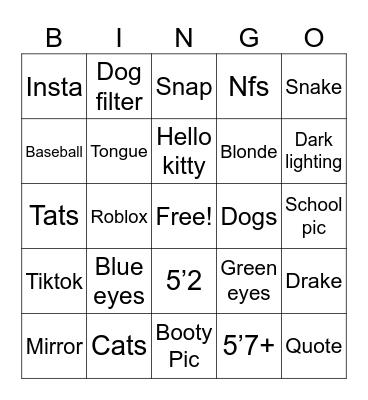 Wizz Bingo Card