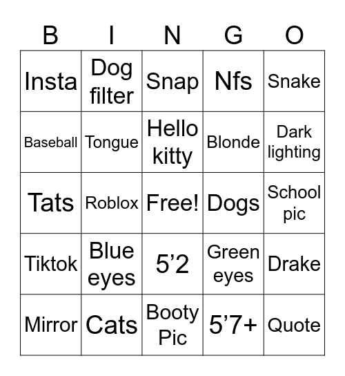 Wizz Bingo Card