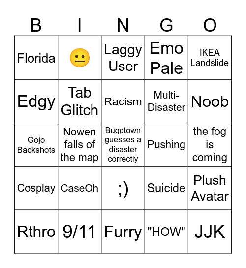 When Bingo Card