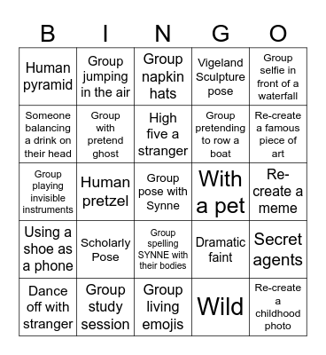 Photo Bingo Card