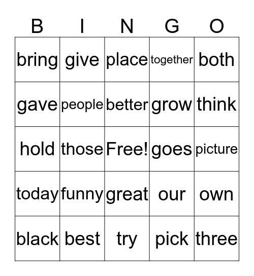 Bingo Card