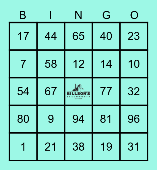 BILLSON'S BINGO Card