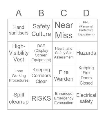 SCW's H&S BINGO!! Bingo Card