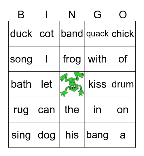 Let's sing Bingo Card