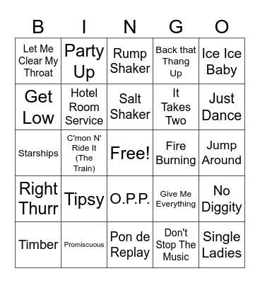 Let's Party Bingo Card