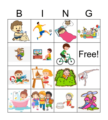 Things I like Bingo Card