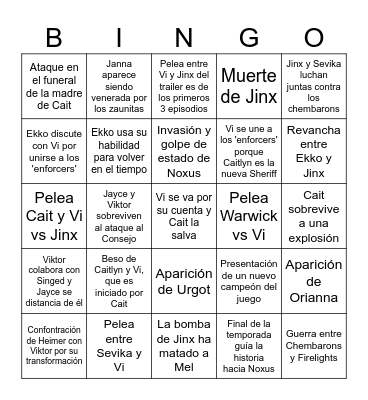 ARCANE S2 BINGO Card