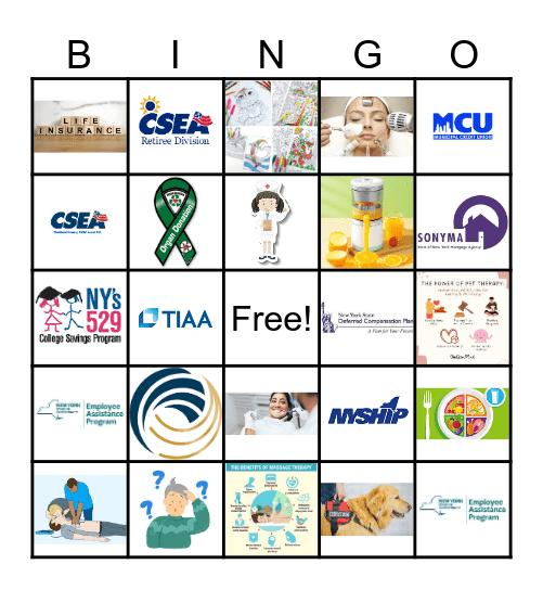 EAP HEALTH FAIR Bingo Card