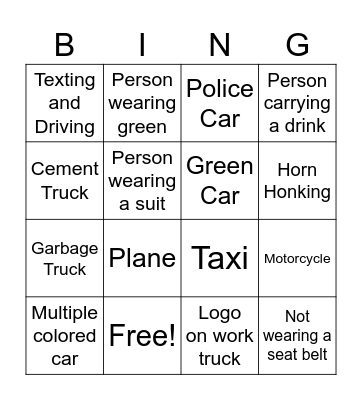 Window Bingo Card