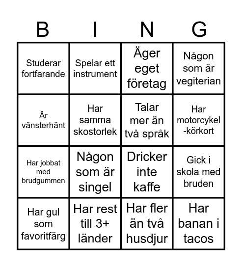 Bingo Card