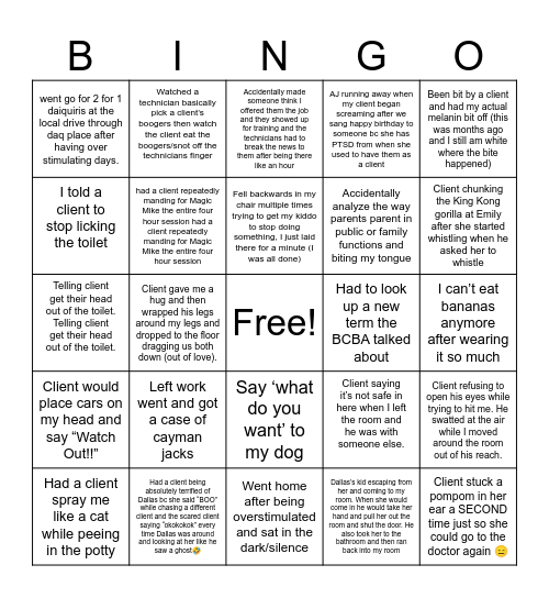 Just a Normal Day at The PAC Bingo Card