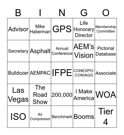 BINGO Card