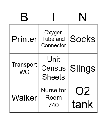 ACE Orientation Bingo Card