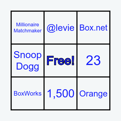 Family Day Box Bingo Card
