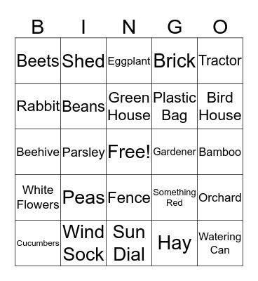 Farm to Fork Bingo! Bingo Card